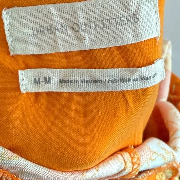 Urban Outfitters Floral Summer Dress size M Orange Print - Picture 7 of 7